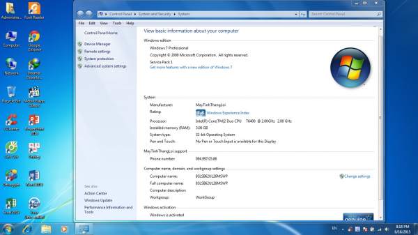 Ghost Windows 7 Pro 32 bit  Full soft, full driver, full 