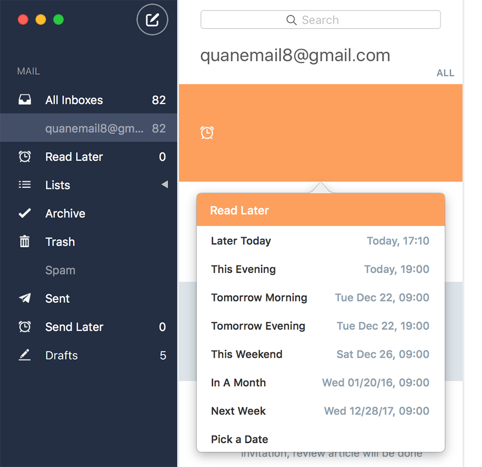 Polymail: ứng dụng email sạch, đẹp, hỗ trợ nhiều cách vuốt như Mailbox dành cho OS X