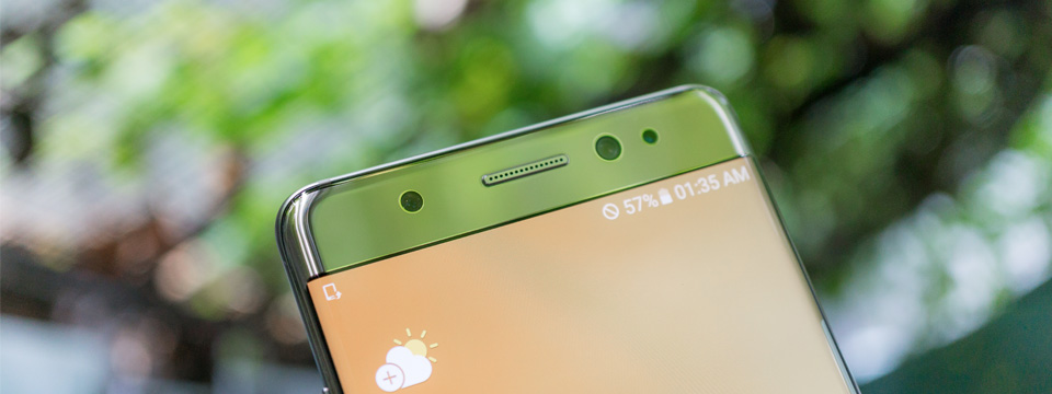 Trên tay Galaxy Note7 không có logo Samsung (bản Hàn Quốc), một SIM