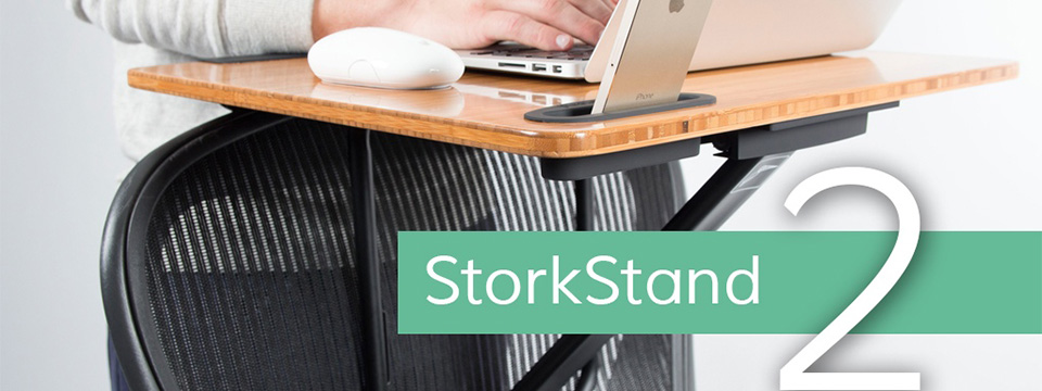[Kickstarter] StorkStand 2 - chiếc bàn di động tận dụng ghế văn phòng làm bệ đỡ