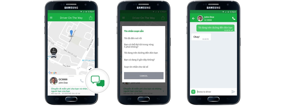 Grab chuẩn bị có thêm tính năng chat giữa tài xế và hành khách lúc đặt xe (GrabChat)
