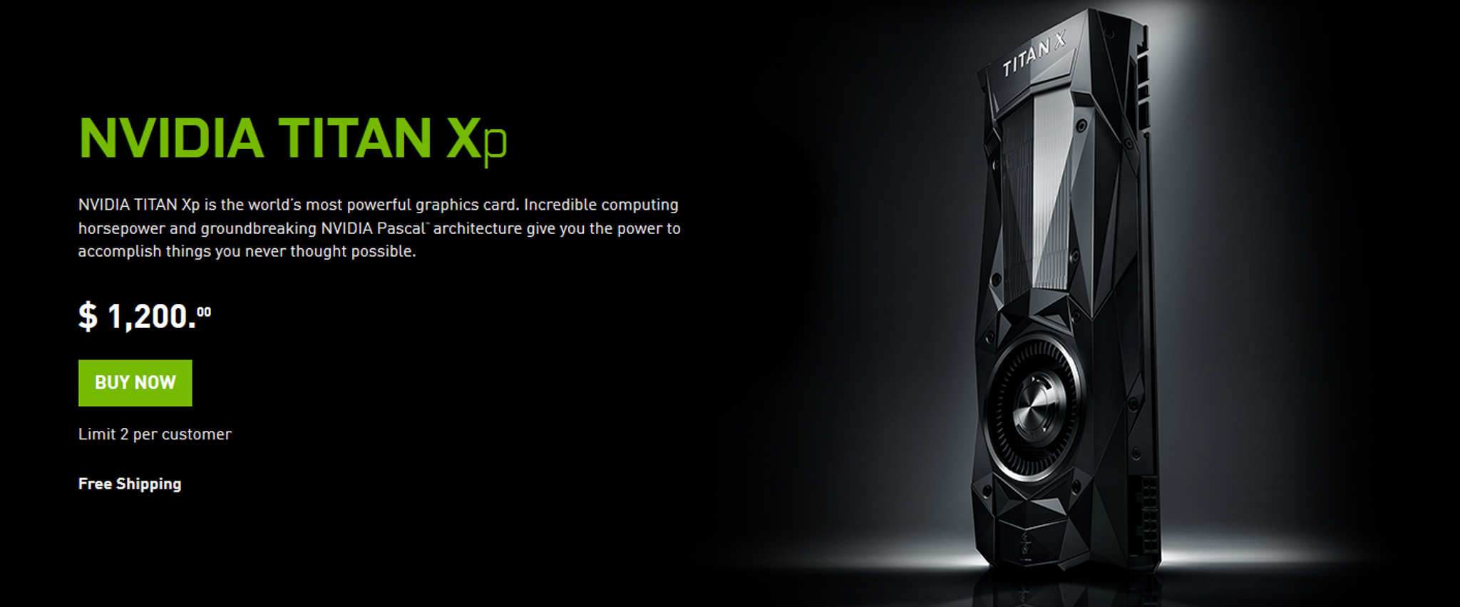 Nvidia Titan Xp chính thức: 3840 nhân CUDA, 8K@60Hz HDR, hiệu năng 12,15 TFLOPS, giá 1200 USD