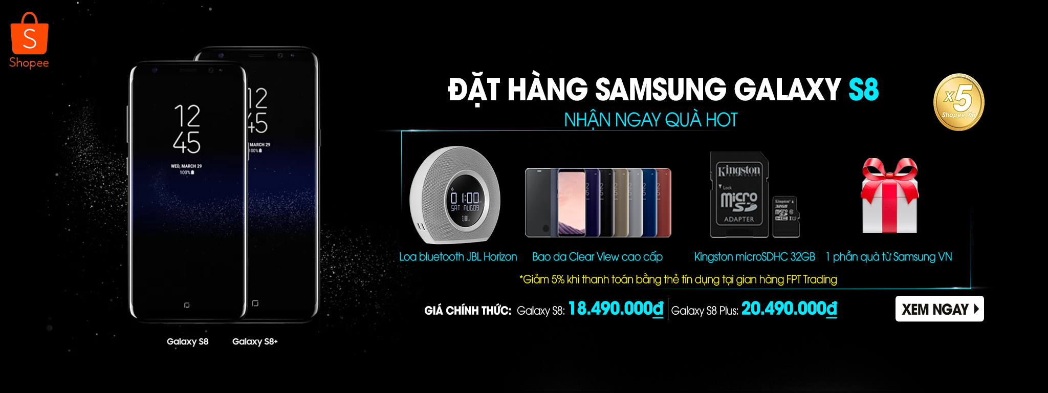 [QC] Đặt SamSung S8/8+ giao hàng trong 4 giờ, đặc quyền Samsung Elite cùng bộ quà 4 triệu đồng